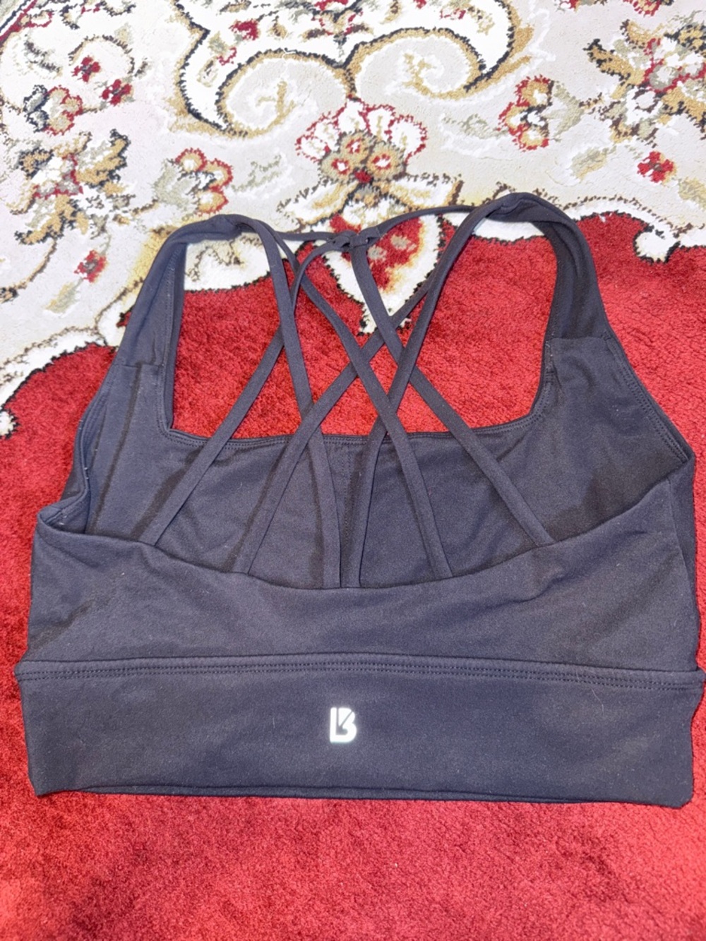 BuffBunny Black Strappy Crossback Sports Bra - Picture 2 of 4